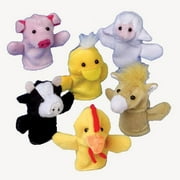 US Toy Company 1464 Farm Animal Finger Puppets - Pack of 12