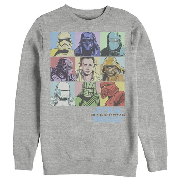 Men's Star Wars: The Rise of Skywalker Pastel Character Box  Sweatshirt Athletic Heather X Large