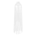 thumbnail image 4 of Fiaer Women's Mesh Sleeveless Halter Maxi Dresses Beach Cover up Dress Double High Split Summer Sheer Flowy Long Dress White L, 4 of 5