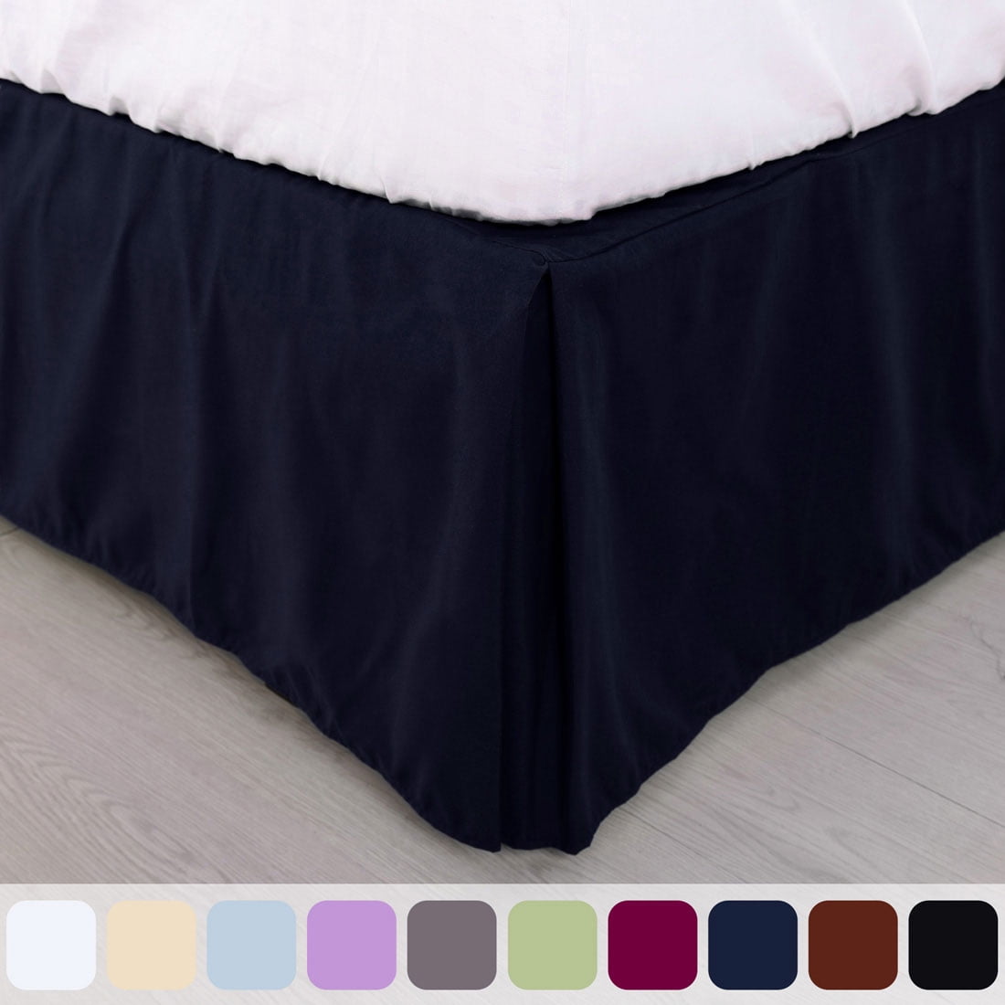 Pleated Bed Skirt Classic Tailored Hotel Quality 14 Inch Drop Twin