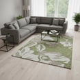 thumbnail image 2 of HomeRoots 668003 8 x 10 ft. Olive Green & Gray Floral Transitional Washable Machine Made Rectangle Area Rug with UV Protection, 2 of 9