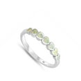 thumbnail image 4 of CHOOSE YOUR COLOR White Simulated Opal Promise Heart Stacking Ring .925 Sterling Silver Band CZ Female Size 7, 4 of 4