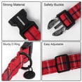 thumbnail image 3 of Collar para perro DOGWONG L 3-6 kg de algodón rojo a cuadros navideños, 3 of 6