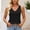 Black, variant on Women's Summer Solid V-Neck Cami Top Sleeveless Chunky Knit Sweater Vest Casual Top Beige L