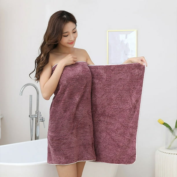 Toalla de baño de terciopelo grande 55 x 27 pulgadas | Material tejido grueso, blando y absorbente | Patrón de rayas | Doble dobladillo duradero | Para baño, playa, piscina | Incluye 1 Azul Verde