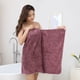 thumbnail image 1 of Toalla de baño de terciopelo grande 55 x 27 pulgadas | Material tejido grueso, blando y absorbente | Patrón de rayas | Doble dobladillo duradero | Para baño, playa, piscina | Incluye 1 Azul Verde, 1 of 7