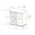 thumbnail image 3 of 32" Sliding Grooved Door Accent Console in Brushed White, 3 of 5