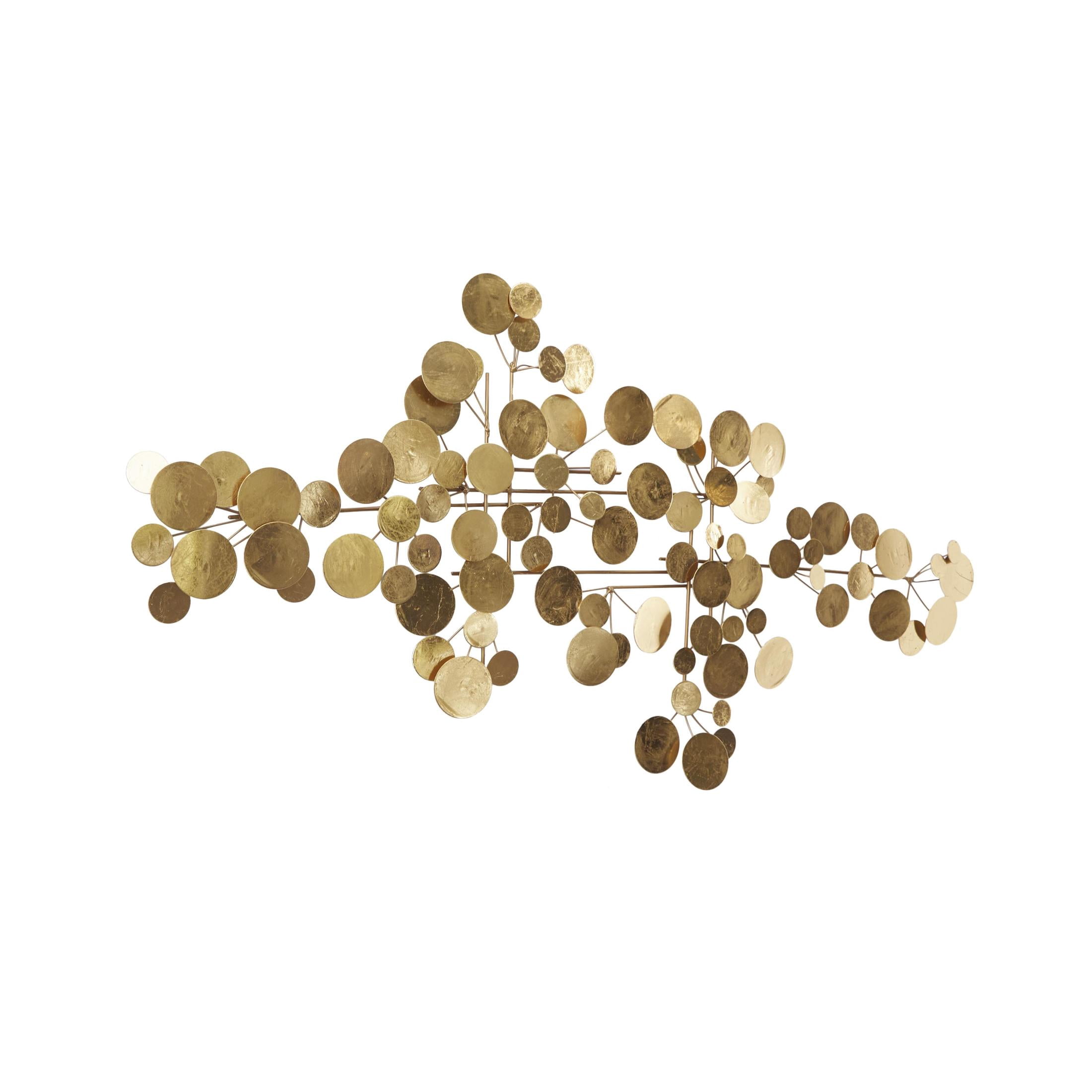 CosmoLiving by Cosmopolitan Gold Metal Bubble Cluster Foiled Abstract Wall Decor