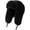 Black02, variant on Trapper Hat with Ear Flaps - Winter Russian-Style Ushanka, Windproof Skiing for Men & Women