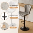 thumbnail image 4 of Fijinhom Modern Adjustable Bar Stools Set of 4 - Swivel Counter Height Stools with PU Leather Upholstery and Footrest for Kitchen Island and Home Bar, 4 of 6