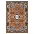 thumbnail image 6 of Haperlare Washable Area Rugs for Bedroom Non Slip Large Area Rugs for Living Room Oriental Boho Rug Distressed Chenille Carpet Stain Resistant Throw Rugs, 8' x 10' Orange, 6 of 7