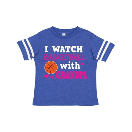 

Inktastic I Watch Basketball with Grandpa Gift Toddler Toddler Girl T-Shirt