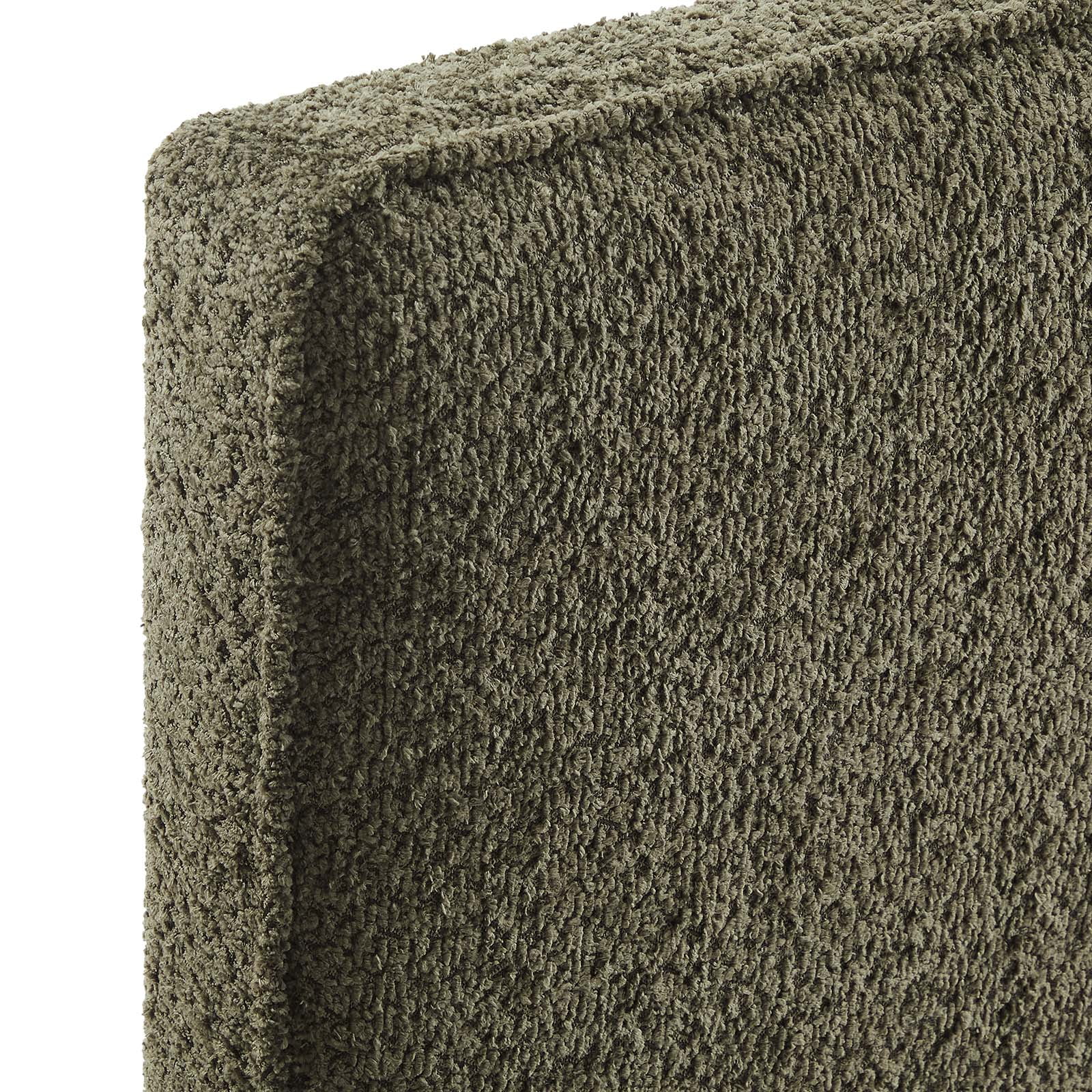 Lindee Boucle Fabric Queen Headboard in Sage