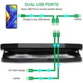 thumbnail image 5 of Laptop Cooling Pad, Laptop Cooler with 4 Quiet Fans, Ultra Slim, 4 Adjustable Height, Dual USB Ports, Suitable for 12"-16.3" Laptops, Black, 5 of 9