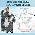 thumbnail image 4 of Oversized Wearable Blanket Hoodie,Halloween Ghost Eyes Pattern Sherpa Blanket Hoodie with Super Pockets,Super Warm Fuzzy Pullover for Women & Men, 4 of 6