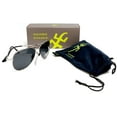 thumbnail image 6 of Unisex Classic Polarized Pilot Military Sunglasses - Nickel Plated Metal - Silver, 6 of 6