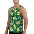 thumbnail image 2 of Zufioo Tropical Fruit Print Men's Vest, Sleeveless Quick-drying Muscle T-shirt, Suitable for Sports Fitness, Home Leisure Wear-, 2 of 7