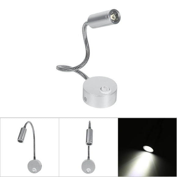 Reading Lamp Bed Lamp LED Bedside Reading Gooseneck LED Bedside Lamp AC85-265V Cool White LED Reading Study Bed Lamp With Gooseneck OFF/ON Switch