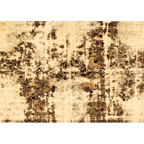 Ahgly Company Indoor Rectangle Abstract Brown Modern Area Rugs, 2' x 3'