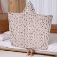 thumbnail image 5 of Light Pink Christmas Gnome Pattern Hooded Bath Towel，60"x35" for Ages 3 To 12 Kids, Quick Dry Lightweight Soft Microfiber Hood Beach Towel Cover Up for Kids, 5 of 7