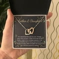 thumbnail image 4 of Gift For Daughter From Dad, Daughter interlocking heart Necklace from Father, Daughters Birthday, Graduation Gift with Heart Touching Message Card, 4 of 5
