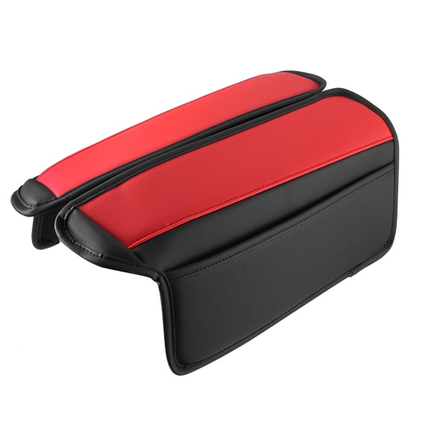 Auto Centro Consola Apoyabrazos Suave Almohadilla Brazo Descanso Cubierta Apoyo Negro Rojo