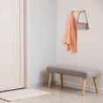 thumbnail image 7 of REGALWOVEN 1 Pack Coat Rack Wall Mount, Metal Wood Coat Hook, Hat Rack, Wall Hooks for Hanging with 3 Hooks for Entryway, Bathroom, Bedroom Light Brown, 7 of 7
