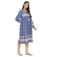 thumbnail image 4 of Oussum Women Floral Summer Midi Dresses Missy Size Casual Dress Online, Blue Size L, 4 of 7