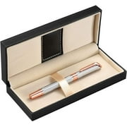 Penneed Rollerball Pen with Gift Set, Gel Pen for Men, Women, Business, Party&Wedding Black Ink 0.7mm G5 (Gold-Sliver)