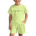 thumbnail image 6 of Kcolen Girls Spring Outfits Size 12,Girls 2 Piece Set, Print Short Sleeve T-Shirt & Shorts, Casual Summer Outfits for Kids, 6 of 8