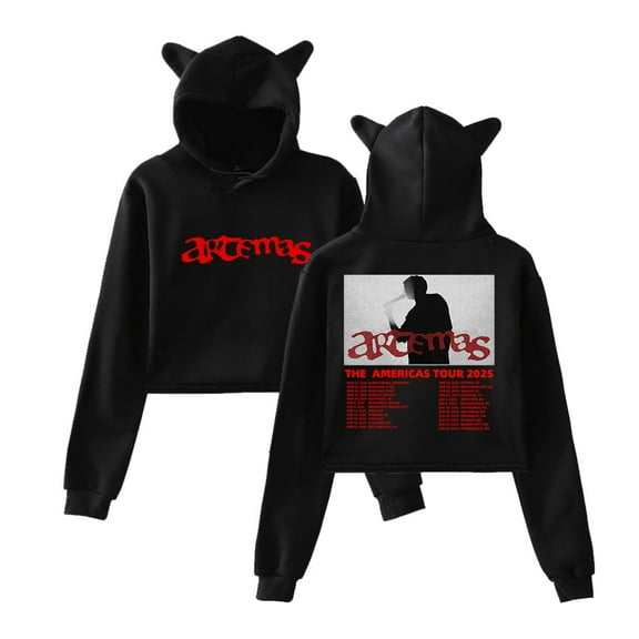 Artemas Cat ear hoodie fashion trend women's short hoodie sportswear