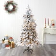 thumbnail image 5 of Nearly Natural 6ft. Flocked Montana Down Swept Spruce Artificial Christmas Tree, 5 of 7