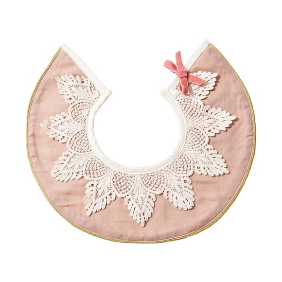 Babero de algodón con pajarita, baberos de encaje hechos a mano para eructos, baberos de muselina suave absorbente para bebés de 0 a 36 meses, niños y