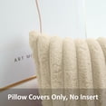 thumbnail image 2 of Sanmadrola Throw Pillow Covers 18x18 inch Pack of 2 Faux Fur Plush Decorative Throw Pillow Covers Couch Cushion Case Soft Pillow with Velvet Back for Sofa, Bed, Living Room, Red, 2 of 6