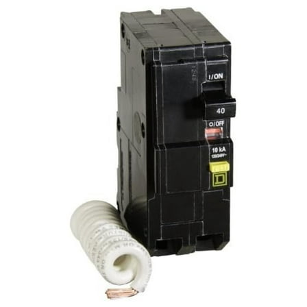 Square D - QO240GFICP QO Circuit Breaker, 40-Amp, 120/240V, 2-Pole, GFCI, Plug-In Mount