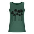 thumbnail image 4 of Dagegui Palm Tree Print Tank Tops for Men Summer Crew Neck Sleeveless Shirt Big and Tall Outdoor Sport Muscle Tanks Fashion Hawaiian Beach Vacation Tops, 4 of 5
