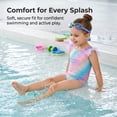 thumbnail image 2 of Girls Swimsuit Two Piece Fish Tail Skirt Swimwear Set Cosplay Color Gradient Scale Print Swim Top with Lotus Bud and Skirt Set for Kids Girls 7-8 Years, 2 of 9