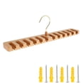 thumbnail image 4 of KEINXS Wooden Belt Hanger For Closet Belt Rack holder Wall Mounted Tie and Belt Organizer with Hook Belt Display Holding Rack Holding 12 Belts Wall Closet Organizer, 4 of 10