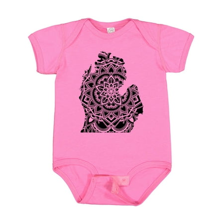 

Inktastic Michigan Silhouette Mandala Gift Baby Boy or Baby Girl Bodysuit