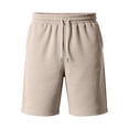 thumbnail image 4 of Fabrcox S-5XL Mens Bermuda Shorts Big and Tall Men's Basketball Shorts Drawstring Breathable Hiking Fishing Fitness Athletic Shorts for Men with Pockets Khaki 5XL, 4 of 6