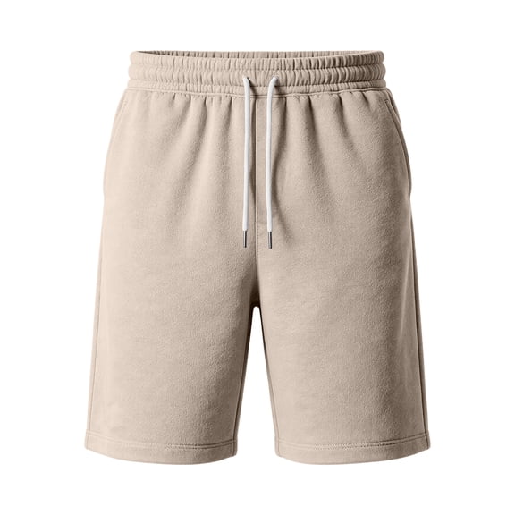 Mens Bermuda Athletic Shorts Casual Sweat Shorts with Pockets Drawstring 9" Knee Length Pants