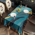 thumbnail image 2 of Blue and Gold Marble Wave Art Pattern Rectangle Tablecloth 60"x102",Waterproof Polyester Rectangle Table Cloth, Wipeable Spillproof Polyester Tablecloth for Dining, Camping, Indoor and Outdoor, 2 of 6