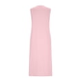 thumbnail image 5 of Mifsaly Cotton Dresses for Women Button Detail Midi Sleeveless Tank Dress Summer Lightweight Loose Fit Sundress with Pockets L, 5 of 9