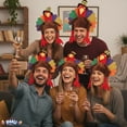 thumbnail image 6 of PMU Thanksgiving Party Costume Accessories Men's Turkey Hat Brown (3/Pkg) Pkg/1, 6 of 7