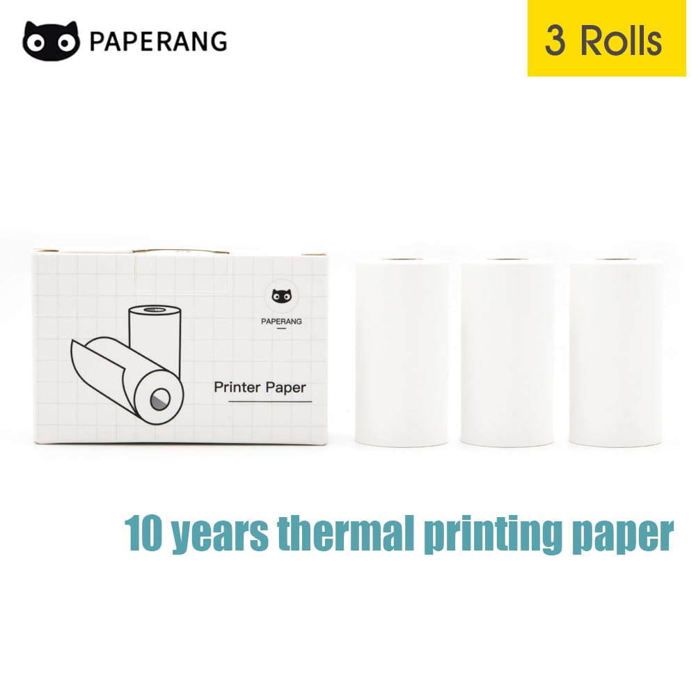 3 Rolls White Thermal Photo Paper for P1 P2 P2S Mini Pocket Thermal Printer ❇ 