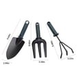 thumbnail image 3 of Set Portátil de Herramientas Manuales para Jardinería para Bonsáis, Suculentas y Hierbas | Mini Rastrillo, Paleta y Pala | Construcción Metálica | Negro | Kit de 3 Piezas | Cada uno de 9.6-10.4 in, 3 of 9