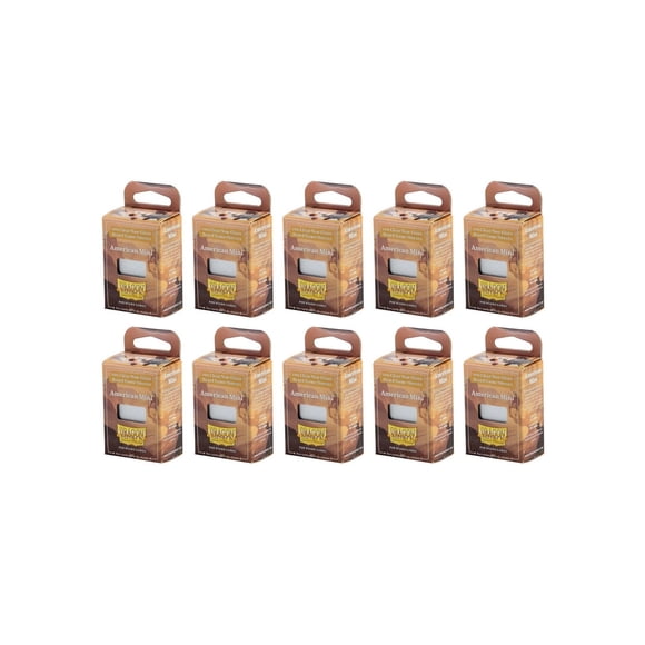 10 Packs Dragon Shield Board Game Sleeves 100 ct Mini American Size Card Sleeves Display Case