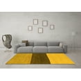 thumbnail image 3 of Ahgly Company Machine Washable Indoor Rectangle Abstract Yellow Contemporary Area Rugs, 7' x 9', 3 of 4