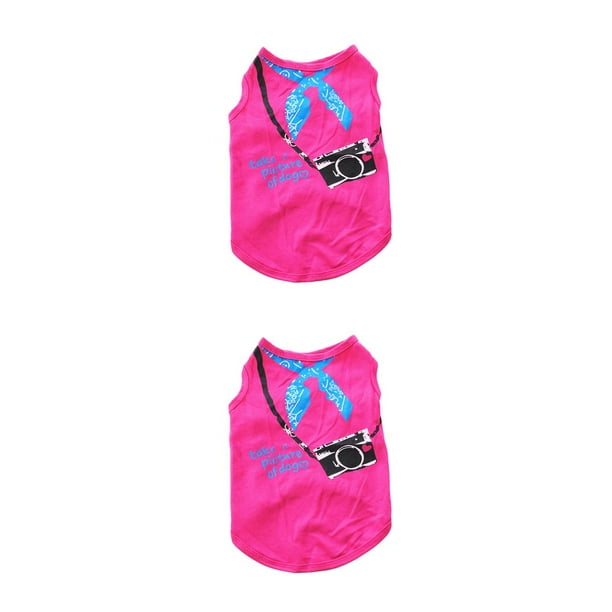 Camiseta para perros Billuyoard Ropa para cachorros chaleco exquisito Rosa roja S 2Conjunto