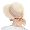 thumbnail image 2 of Seductiva Womens Beach Sun Hat Summer Hats for Women Wide Bongrace Women Straw Beach Hat Little Girl Sun Cap Foldable Ladies Hats Travel Foldable Brim Summer UV Hat 1PC, 2 of 3